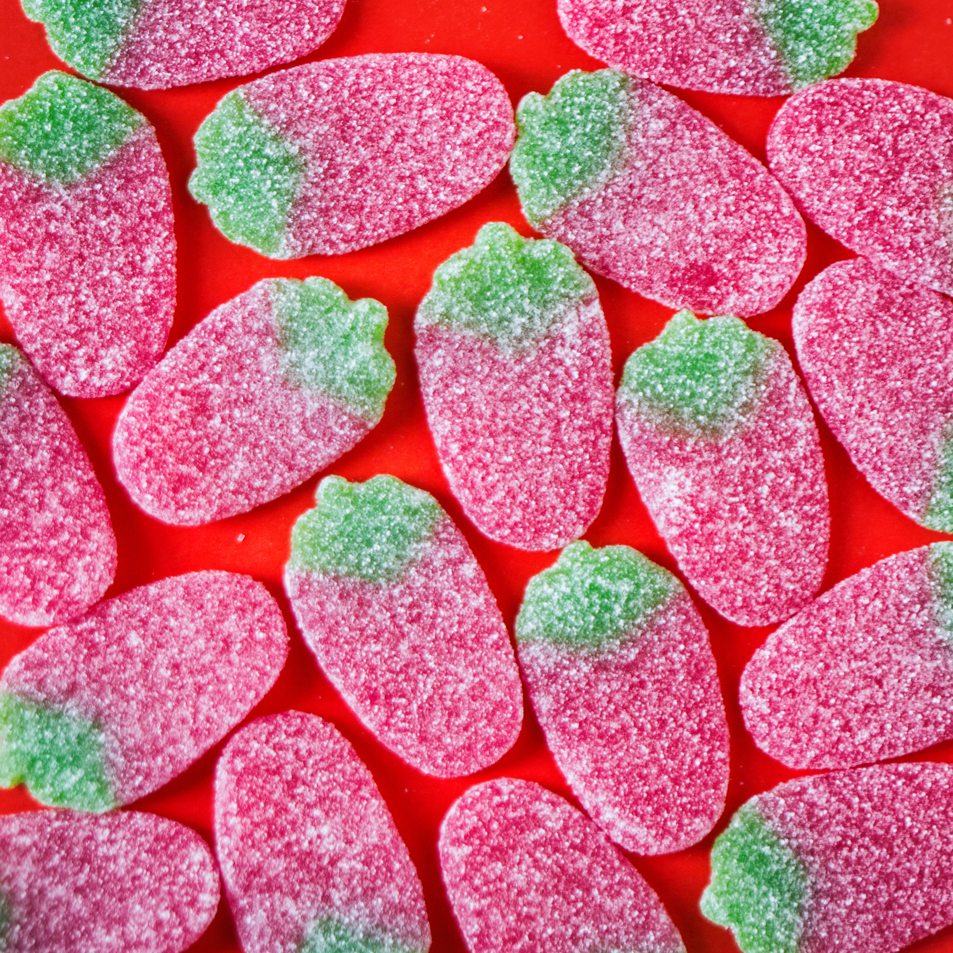 Erdbeere saure Fruchtgummis, Vegan