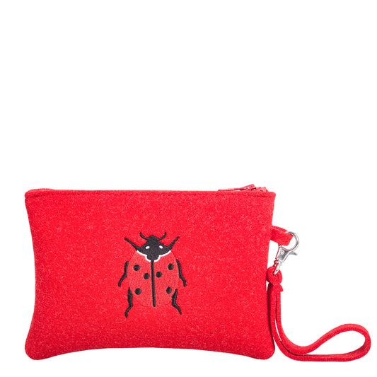 Clutch aus Filz, rot