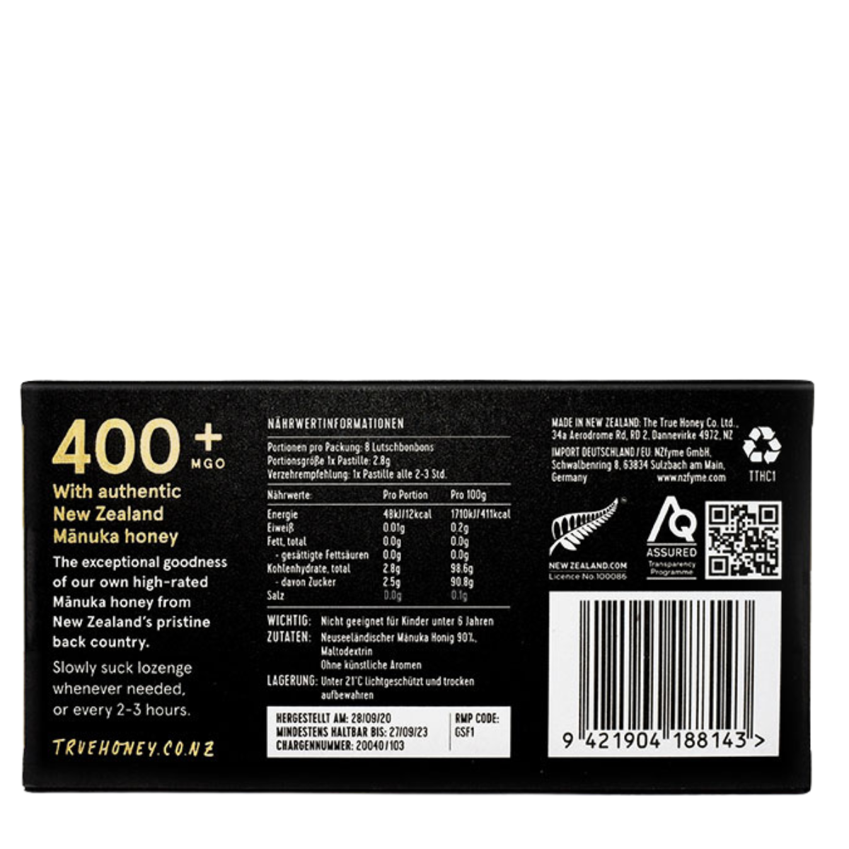 Manuka-Honig Lutschpastillen MGO 400+