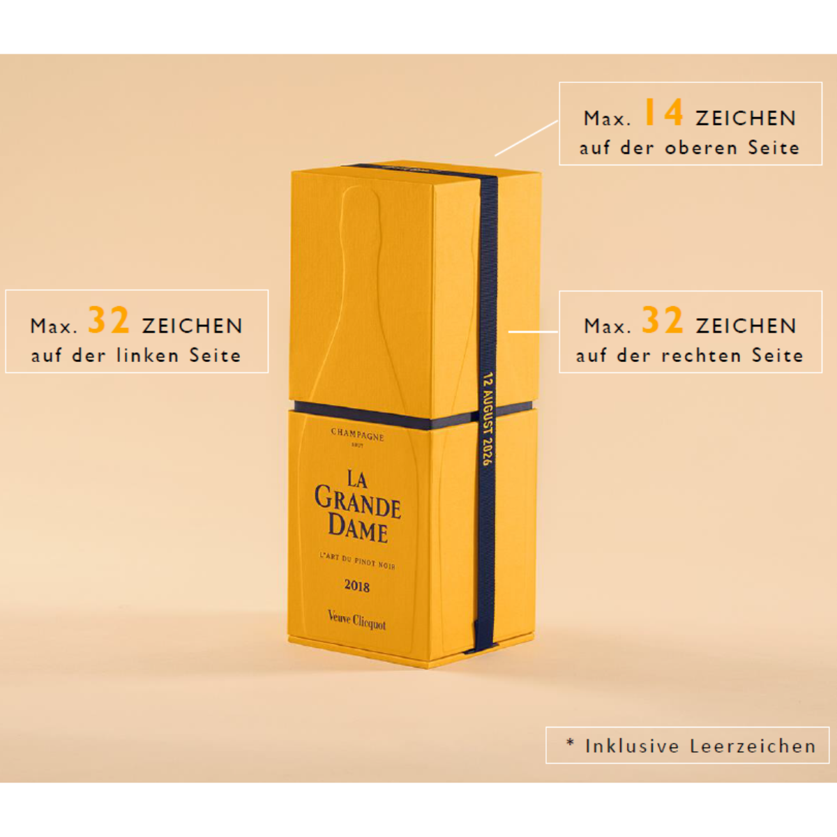 2018 La Grande Dame zum individuellen Beschriften, Champagne, Frankreich