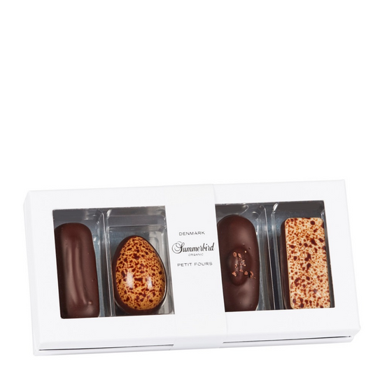 Bio Petit Four Geschenkbox, 4 Pralinen